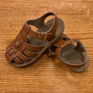 Saltwater Sandals (brown, leather, size 10)